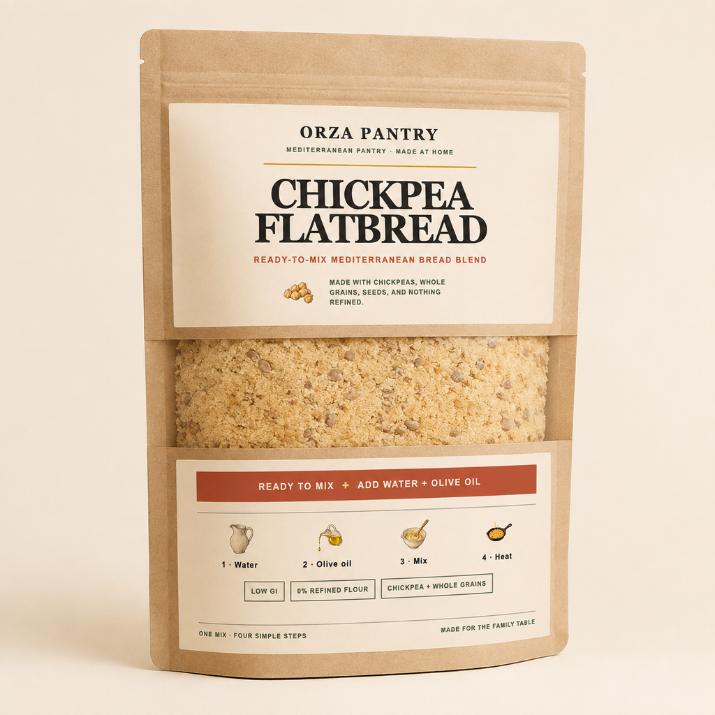 Chickpea Flatbread Mix — 500 g · Makes approximately 8 flatbreads